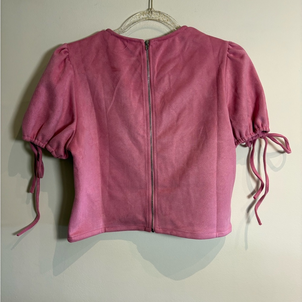 SINCERELY OURS Set Cassandra Top & As Always Mini Skort in Pink Suede Sz Medium - Picture 3 of 11